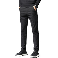 男士休闲裤男四季款棉麻修身直筒弹力磨毛百搭裤子K237-p30现货，男装休闲裤，星座224