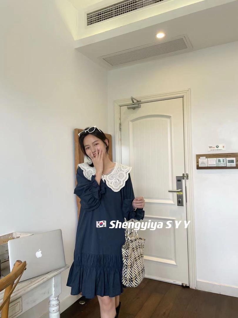 蝴蝶领娃娃连衣裙，女装连衣裙，6·9衣社