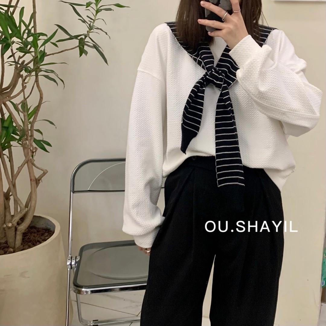 秋款泡泡针织卫衣，女装卫衣/绒衫，晶晶
