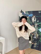 TWTIUWOO-秋装新款订珠马海毛毛衣，女装针织衫/毛衣，她物