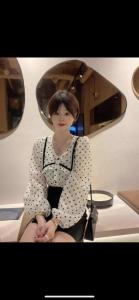 圆点韩版小衫,其它,杏花