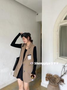 超酷的带标马甲,女装马夹,6·9衣社