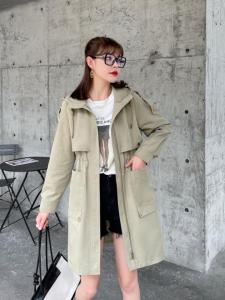 【现货】休闲连帽时尚秋天风衣,女装风衣,爽靓爽