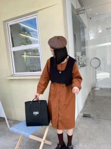 早秋款韩系马甲裙，女装马夹，爱娜.悦儿