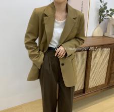 4023A新品2021新秋季工厂设计款西服肩部设计显瘦，其它，素妮