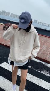 韩版纯色连帽卫衣,女装卫衣/绒衫,Q.P