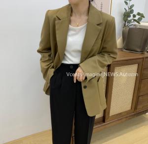 4023A新品2021新秋季工厂设计款西服 肩部设计显瘦,其它,素妮