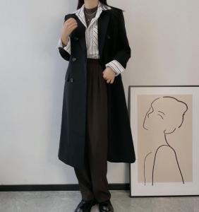 西装料 长款风衣外套，女装西装，伊媚儿