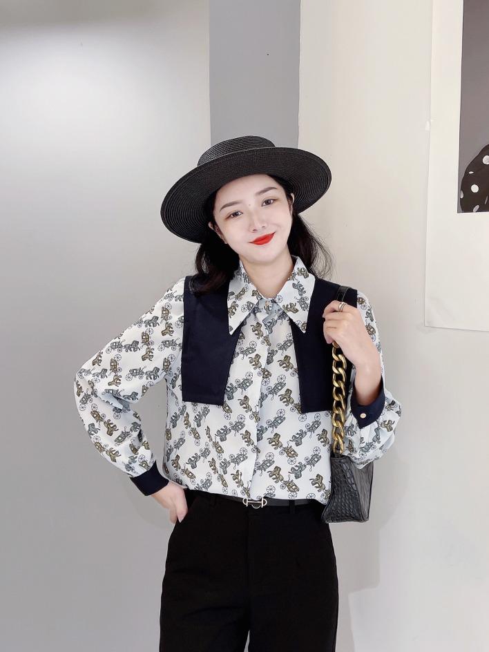 秋季新款可拖卸披肩两件套衬衫，女装衬衫，斐伦缇娜