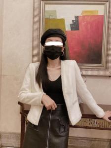 秋装新款气质重工珍珠镶边洋气毛呢外套,女装毛呢外套,紫燕千娇