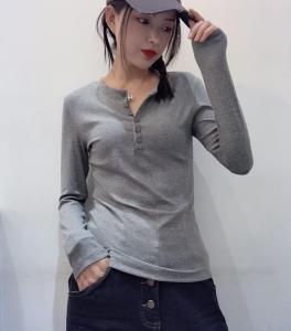 秋季新款长袖T恤上衣,女装T恤,卡雪露