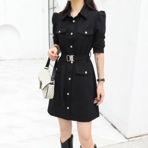 【现货】秋季新款 工装风时尚连衣裙,女装连衣裙,欣卓越