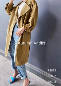 2021新款韩版风衣外套,女装风衣,AND IN+