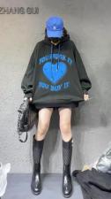 秋季印花高温烫钻卫衣，女装卫衣/绒衫，柚格
