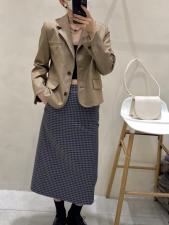百搭格子长裙，其它，M&G