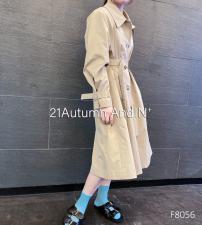 2021秋季新款风衣外套，女装风衣，AND IN+