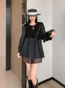 【现货】秋装小衫，黑，卡,其它,英雅姿秀