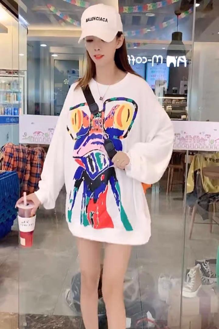 【现货】新款青蛙印花卫衣，女装卫衣/绒衫，衣尚怡