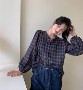 格子衬衫,女装衬衫,荷琦美好