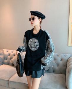 【现货】欧货同款拼接格子卫衣,女装卫衣/绒衫,衣尚怡
