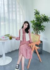 【现货】马甲连衣裙两件套，女装马夹，萱萱家