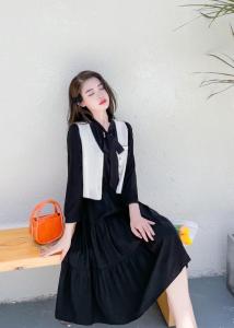 【现货】马甲连衣裙两件套,女装马夹,萱萱家