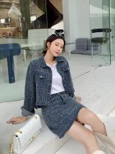 9921秋装小香风牛仔套装，女装职业装，锋味