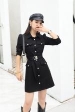 【现货】秋季新款工装风时尚连衣裙，女装连衣裙，欣卓越
