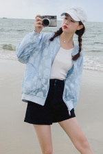 2021夏季新款时尚气质休闲清爽透气舒适提花防晒衣，女装防晒衣，帛香坊