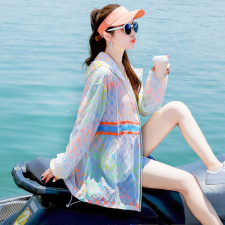 女童防晒衣夏季薄款洋气渐变色冰丝透气中大童韩版连帽防晒服外套，女装防晒衣，帛香坊