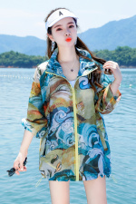防晒衣女夏季2025新款长袖洋气国风印花防晒衫薄款透气罩衫防晒服，女装防晒衣，帛香坊