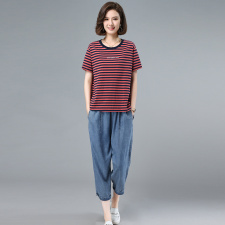 2022夏季新款简约时尚气质宽松休闲舒适两件套，女装套装/套裙，独衣靓