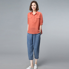 2023夏季时尚简约大方气质优雅纯色休闲透气两件套，女装套装/套裙，独衣靓