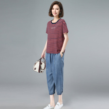 2022夏季新款简约时尚气质宽松休闲舒适两件套，女装套装/套裙，独衣靓