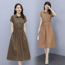 高檔棉麻連衣裙女2023夏季新款復(fù)古文藝氣質(zhì)收腰顯瘦休閑亞麻裙子，女裝連衣裙，鑫思依格