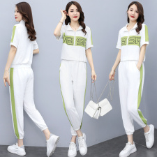 时尚休闲运动套装女2021年夏季新款女装气质休闲撞色两件套，女装运动套装，瑶迪依秀