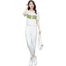 时尚休闲运动套装女2021年夏季新款女装气质休闲撞色两件套，女装运动套装，瑶迪依秀