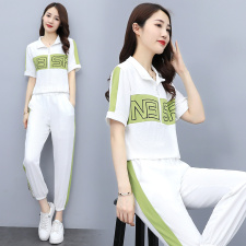 时尚休闲运动套装女2021年夏季新款女装气质休闲撞色两件套，女装运动套装，瑶迪依秀