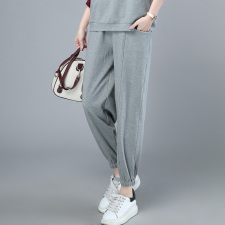 2022春季新款韩版时尚舒适宽松显瘦休闲裤，女装休闲裤，丽影随形