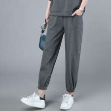 2022春季新款韩版时尚舒适宽松显瘦休闲裤，女装休闲裤，丽影随形