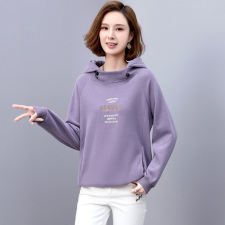2023春装新款简约时尚休闲宽松连帽卫衣，女装卫衣/绒衫，丽影随形