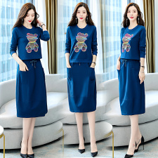 2021时尚简约大方气质优雅收腰显瘦休闲修身百搭两件套，女装套装/套裙，艾仟回(原伊仟回)