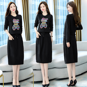 2021时尚简约大方气质优雅收腰显瘦休闲修身百搭两件套，女装套装/套裙，艾仟回(原伊仟回)