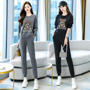 减龄时髦套装女2024年新款休闲气质女装秋款哈伦裤时尚两件套洋气，女装套装/套裙，梦依杭