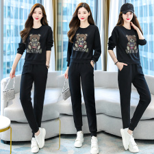 减龄时髦套装女2024年新款休闲气质女装秋款哈伦裤时尚两件套洋气，女装套装/套裙，梦依杭