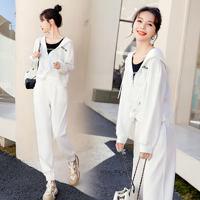 2023秋季时尚简约大方气质优雅收腰显瘦休闲修身百搭潮流两件套，女装套装/套裙，秋水欣儿