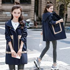 2021时尚简约大方气质优雅收腰显瘦休闲修身百搭潮流风衣外套，女装风衣，艾尚靓装