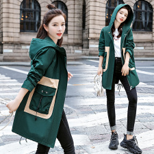 2021时尚简约大方气质优雅收腰显瘦休闲修身百搭潮流风衣外套，女装风衣，艾尚靓装