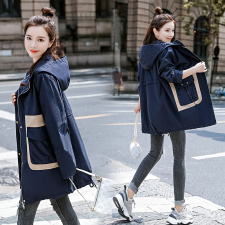 2021时尚简约大方气质优雅收腰显瘦休闲修身百搭潮流风衣外套，女装风衣，艾尚靓装