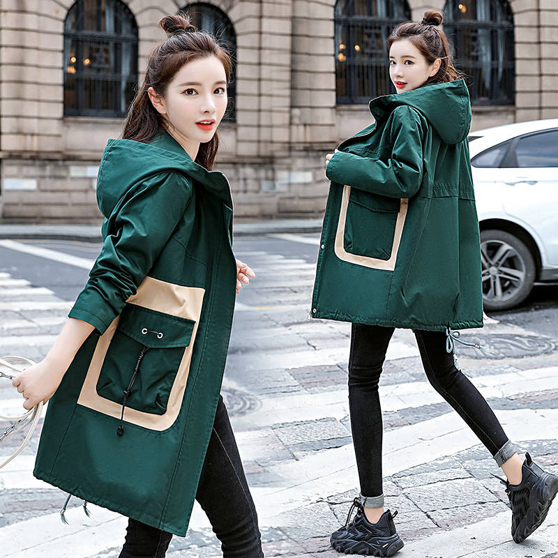 2021时尚简约大方气质优雅收腰显瘦休闲修身百搭潮流风衣外套，女装风衣，艾尚靓装